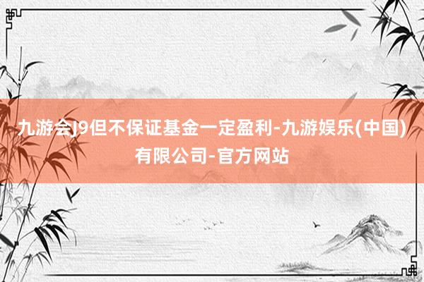 九游会J9但不保证基金一定盈利-九游娱乐(中国)有限公司-官方网站